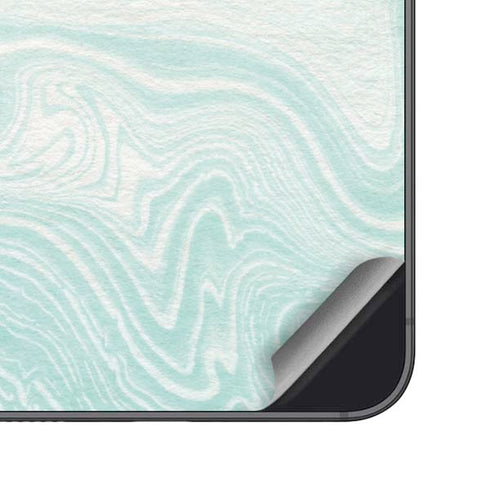 Marbleized Mint Galaxy S25 Skin